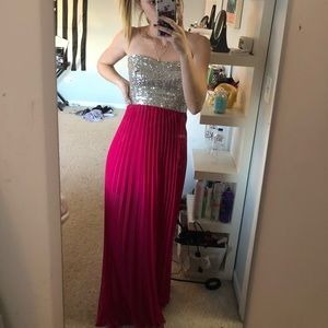 Sequin & Hot Pink Gown